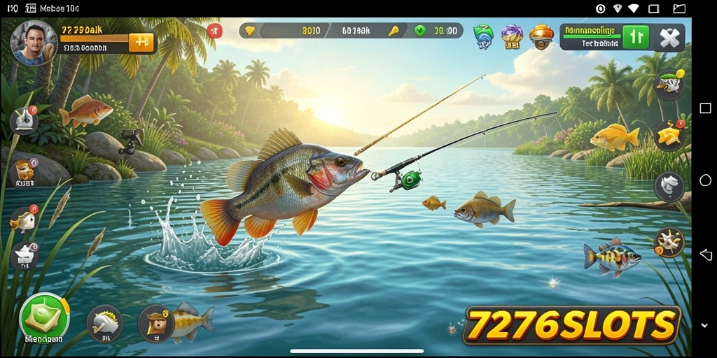 Tangkapan besar dalam game Fishing 7276SLOTS yang memukau.