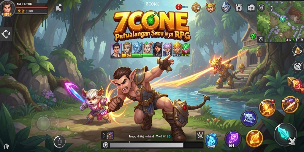 Tangkapan layar gameplay 7CONE dengan aksi petualangan yang mendebarkan.