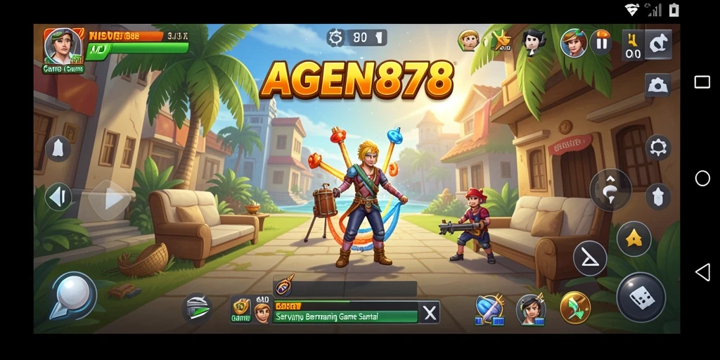 Tampilan seru dari gameplay AGEN878 yang penuh warna.