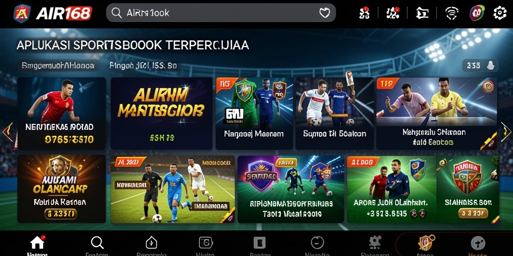 Tampilan antarmuka AIR168 yang menakjubkan dalam gameplay Sportsbook.