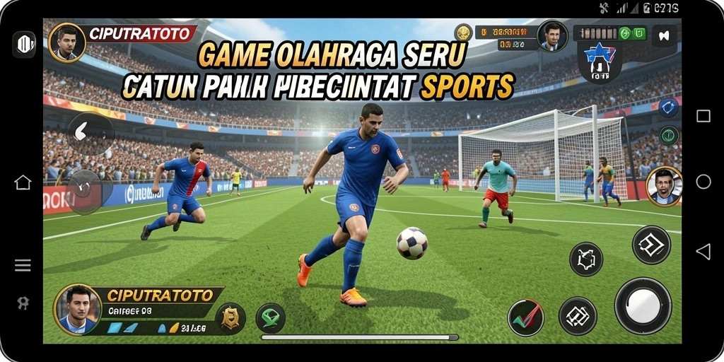 Screenshot utama CIPUTRATOTO menampilkan gameplay mendebarkan dari pertandingan olahraga.