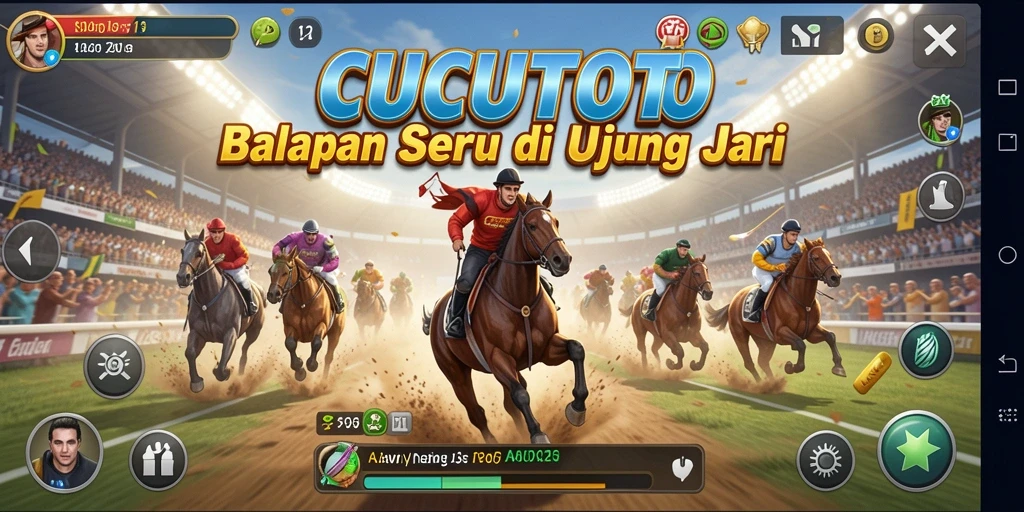 Tangkapan layar gameplay balapan seru di CUCUTOTO.