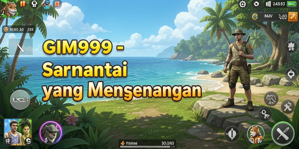 Tampilan gameplay GIM999 yang ceria dan menarik.