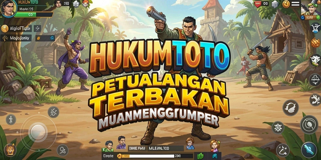 Tangkapan layar HUKUMTOTO menampilkan aksi mendebarkan dalam dunia terbuka.