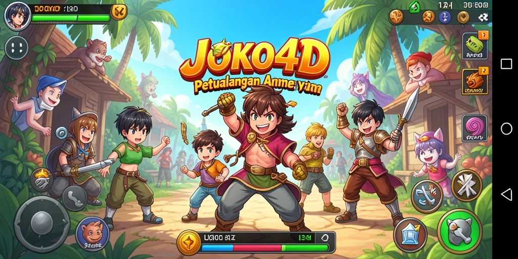 Tangkapan layar utama gameplay JOKO4D yang menampilkan karakter dan aksi seru.