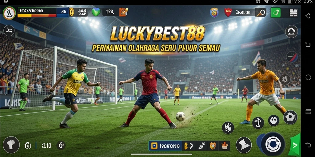 Tangkapan layar gameplay LUCKYBEST88 yang menampilkan aksi olahraga seru.