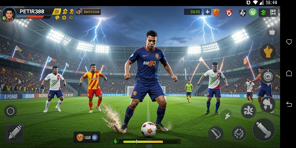 Gameplay menarik di PETIR388 dengan aksi sepak bola seru.