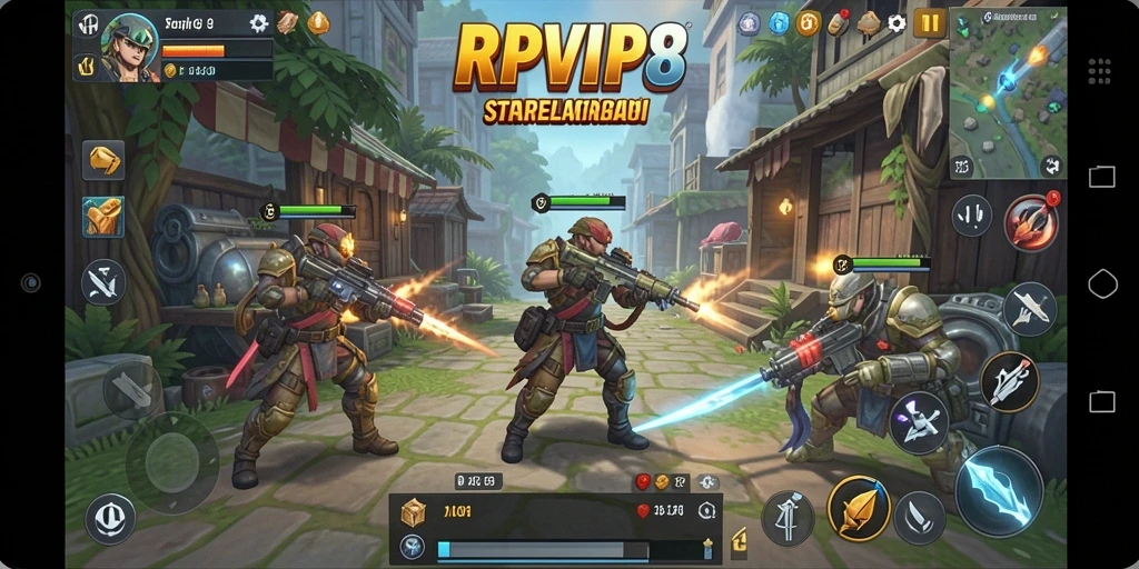 Ilustrasi gameplay RPVIP8 yang penuh strategi dan ketegangan.