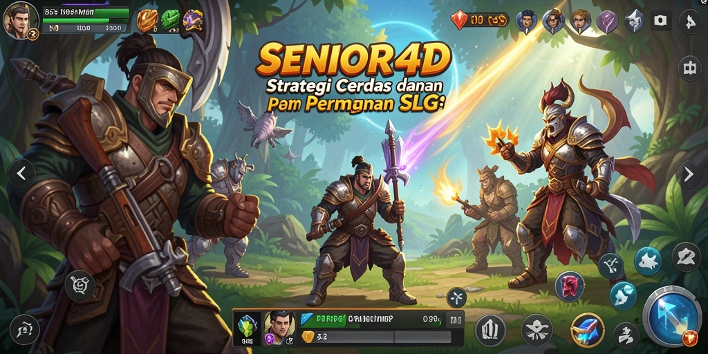 Tangkapan layar gameplay SENIOR4D dengan aksi strategis yang intens.