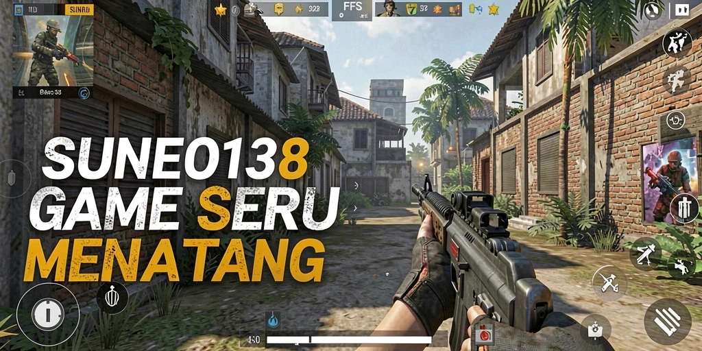 Tampilan gameplay menegangkan dari SUNEO138 dalam misi FPS yang seru.