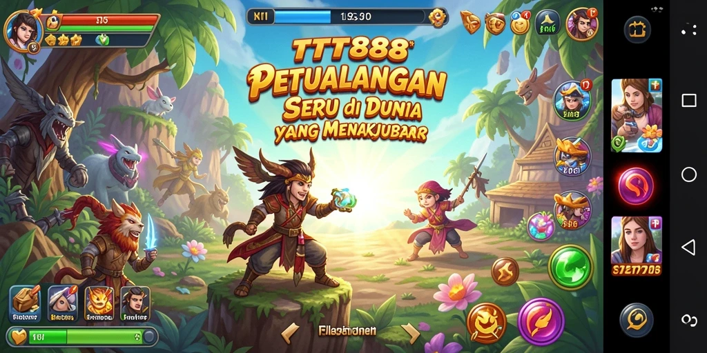 Tampilan gameplay <strong>TTT888</strong> yang menawan saat menjelajahi dunia petualangan.